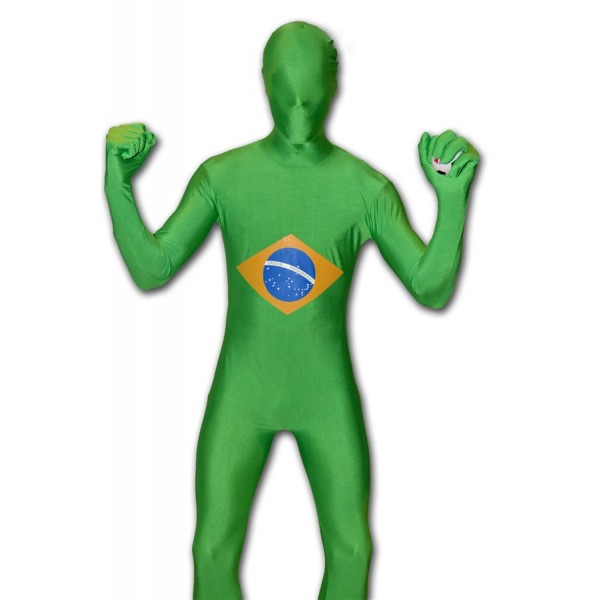 disfraz morphsuit bandera brazil, disfraz integral brazil online barato